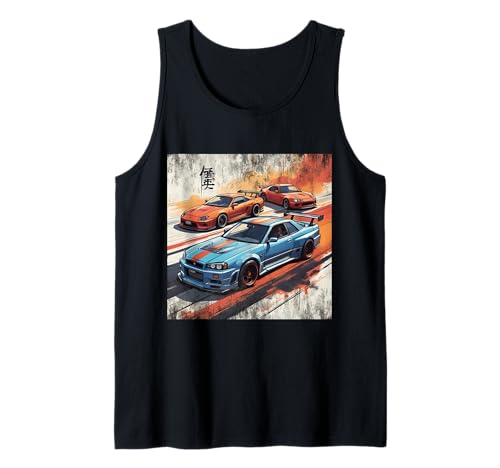 Herren Retro JDM Legends Drift Race Cars Skyline Made in Japan Geschenk Tank Top Herren Retro JDM Legends Drift Race Cars Skyline Made in Japan Geschenk Tank Top von JDM Japanese Automotive Tuning Car Art