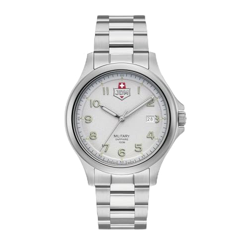 JDM Military Herren Analog Uhr mit Edelstahl Armband JDM-WG015-01 von JDM Military