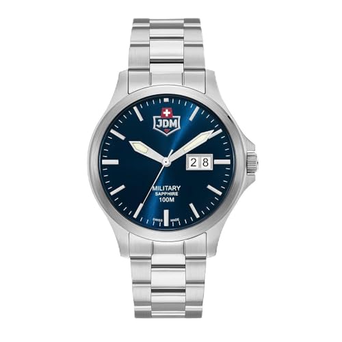Jacques Du Manoir Millitary Herren Analog Uhr mit Edelstahl Armband JDM-WG014-03 von JDM Military