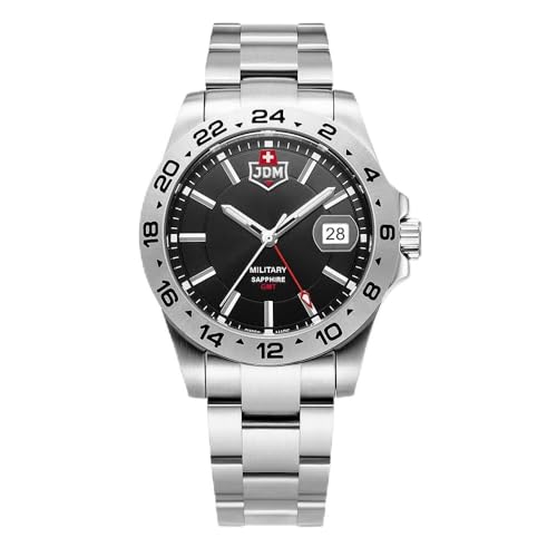 Jacques Du Manoir Millitary Herren Analog Uhr mit Edelstahl Armband JDM-WG018-02 von JDM Military