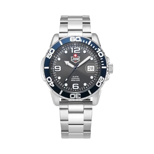 Jacques Du Manoir Millitary Herren Analog Uhr mit Edelstahl Armband JDM-WG020-01 von JDM Military