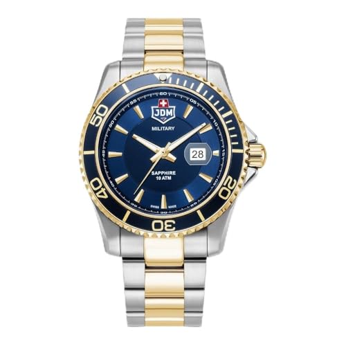 Jacques Du Manoir Millitary Herren Analog Uhr mit Edelstahl Armband JDM-WG022-04 von JDM Military