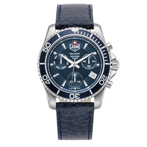 Jacques Du Manoir Millitary Herren Analog Uhr mit Leder Armband JDM-WG019-06 von JDM Military