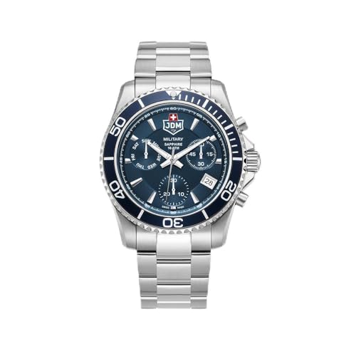 JDM Millitary Herren Analog Uhr mit Edelstahl Armband JDM-WG019-02 von JDM Millitary