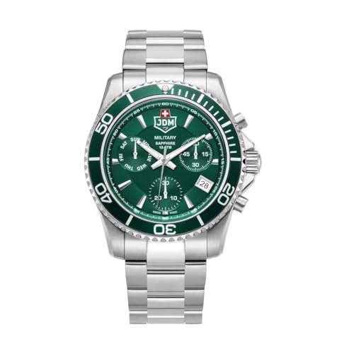 JDM Millitary Herren Analog Uhr mit Edelstahl Armband JDM-WG019-04 von JDM Millitary