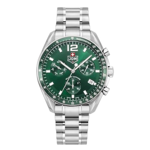 JDM Millitary Herren Analog Uhr mit Edelstahl Armband JDM-WG021-03 von JDM Millitary