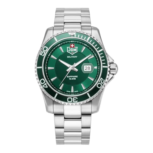 JDM Millitary Herren Analog Uhr mit Edelstahl Armband JDM-WG022-02 von JDM Millitary