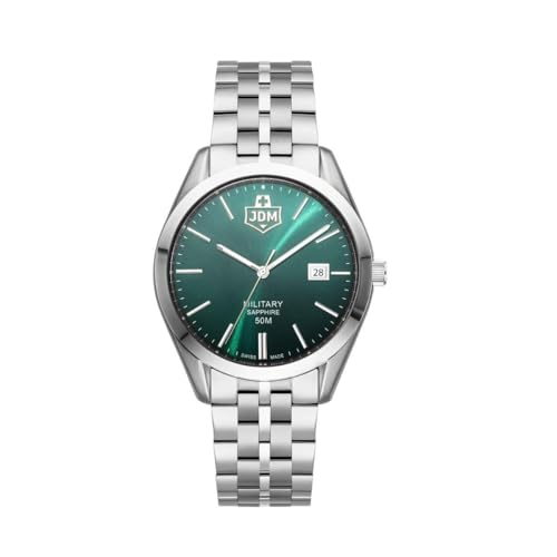 JDM Millitary Herren Analog Uhr mit Edelstahl Armband JDM-WG023-01 von JDM Millitary