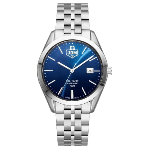 JDM Millitary Herren Analog Uhr mit Edelstahl Armband JDM-WG023-02 von JDM Millitary