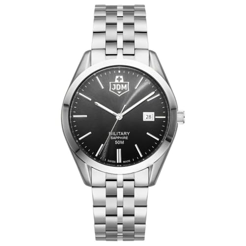 JDM Millitary Herren Analog Uhr mit Edelstahl Armband JDM-WG023-03 von JDM Millitary