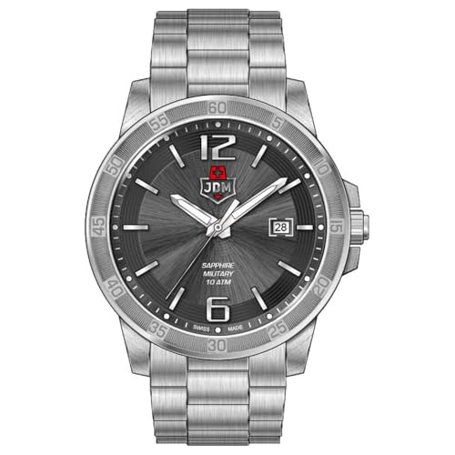 JDM Millitary Herren Analog Uhr mit Edelstahl Armband JDM-WG025-01 von JDM Millitary