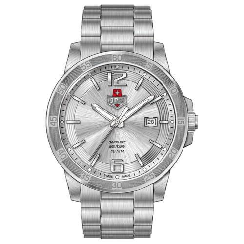 JDM Millitary Herren Analog Uhr mit Edelstahl Armband JDM-WG025-02 von JDM Millitary
