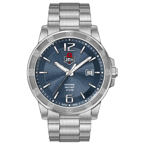 JDM Millitary Herren Analog Uhr mit Edelstahl Armband JDM-WG025-03 von JDM Millitary