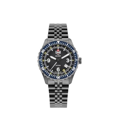 JDM Millitary Herren Analog Uhr mit Edelstahl Armband JDM-WG028-02 von JDM Millitary