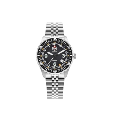 JDM Millitary Herren Analog Uhr mit Edelstahl Armband JDM-WG028-03 von JDM Millitary
