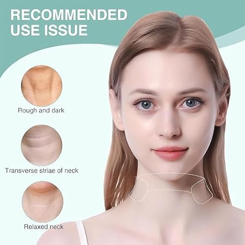 4 Halslifting-Streifen Und 20 Pflaster, Transparente Straffende Gesichtslifting-Aufkleber, Erzeugen Ein V-Förmiges Gesicht Und Verblassen Die Halslinien. von JDNFKG