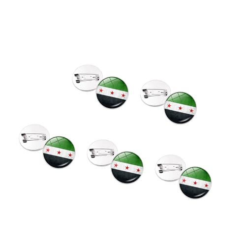 10 Stück Charm-Schmuck-Anstecknadeln Syrien-Flaggen-Brosche Bekleidungszubehör Legierung Textur geeignet für Schule und Party gesellschaftliche Zusammenkünfte Dekoration, Einheitsgröße, Wie von JDNH