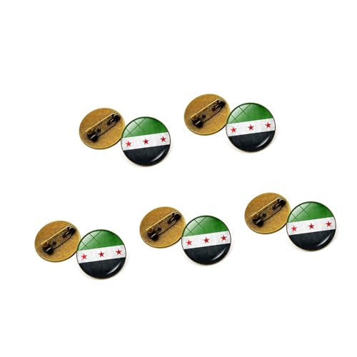 10 Stück Charm-Schmuck-Anstecknadeln Syrien-Flaggen-Brosche Bekleidungszubehör Legierung Textur geeignet für Schule und Party gesellschaftliche Zusammenkünfte Dekoration, Einheitsgröße, Wie von JDNH