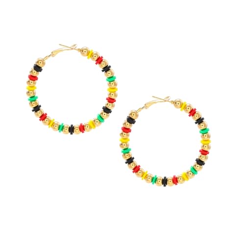 Bunte Regenbogen-Perlen-Ohrringe, verspielte und einzigartige Ohrringe, Perlenohrringe, die Spaß zu jedem Strand-Ensembles und Strandzubehör hinzufügen von JDNH