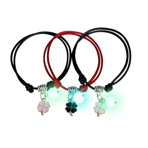 JDNH 3 Stück Paar Armbänder Liebe Stern Mond Armreifen für Freundschaft Schwester Frauen Mann Glückwunsch Schmuck Geschenk Herz Perle Armreif, Einheitsgröße, Wie beschrieben von JDNH