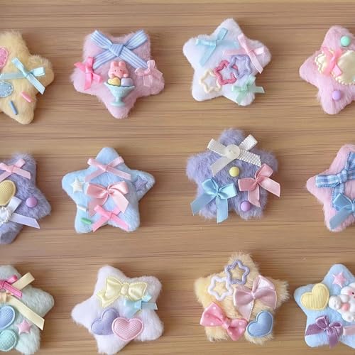 JDNH Einzigartige Stern-Plüsch-Haarspange, stilvolle Sternform, Haarspangen, Festival-Haarnadel für Partys, Hochzeiten und den täglichen Gebrauch von JDNH