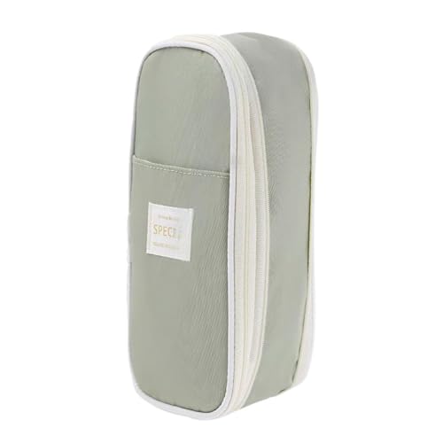 JDNH Großes Federmäppchen, hohe Kapazität, Stifttasche, mehrere Fächer, Stift-Organizer, Reise-Make-up-Tasche für Büro, Schule, Reisen, mehrschichtiges Oxford-Federmäppchen, mintgrün von JDNH