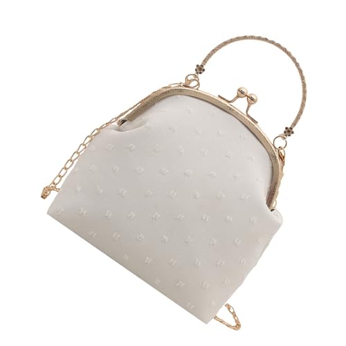 JDNH Kompakte Umhängetasche, lässige Umhängetasche, leichte Abendtasche, modische Handtasche mit geräumigem Innenraum für wichtige Abende, weiß, One Size JDNH Kompakte Umhängetasche, lässige Umhängetasche, leichte Abendtasche, modische Handtasche mit geräumigem Innenraum für wichtige Abende, weiß, One Size von JDNH