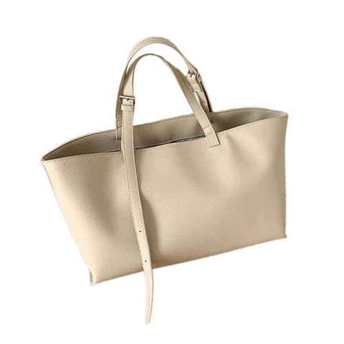 JDNH Koreanisches Design Handtasche für Damen mit verschiedenen Tragemöglichkeiten und geräumigem Platz PU-Leder Umhängetasche für Arbeit oder Freizeit große Kapazität, weiß, One Size von JDNH