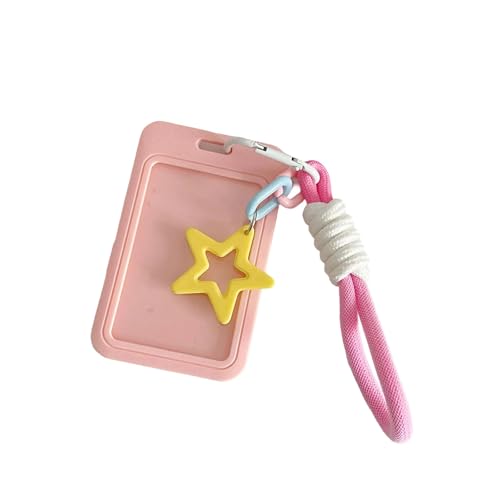 JDNH Lovely Card Covers Credit Card Case Protective Sleeve Photocard Holders Star Bus Card Protector Anti-Lost Keychain, 4 von JDNH