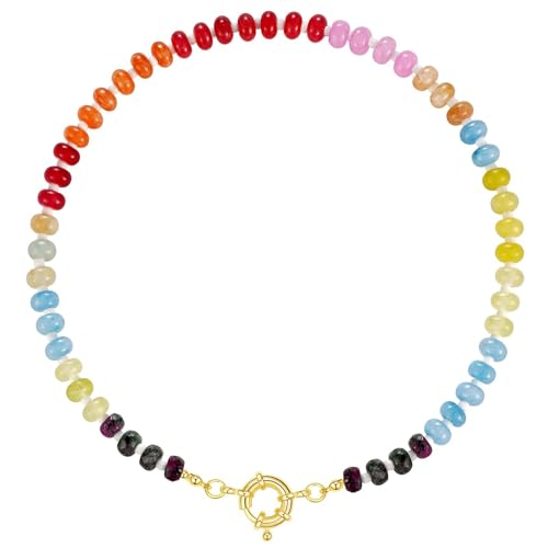 JDNH Regenbogen-Perlen-Halskette, elegante Halskette, Alltagskleidung, Charm-Halskette, Party-Dating-Zubehör, geeignet für jeden Anlass, Steinperlen, Einheitsgröße, Wie beschrieben, Wie beschrieben JDNH Regenbogen-Perlen-Halskette, elegante Halskette, Alltagskleidung, Charm-Halskette, Party-Dating-Zubehör, geeignet für jeden Anlass, Steinperlen, Einheitsgröße, Wie beschrieben, Wie beschrieben von JDNH