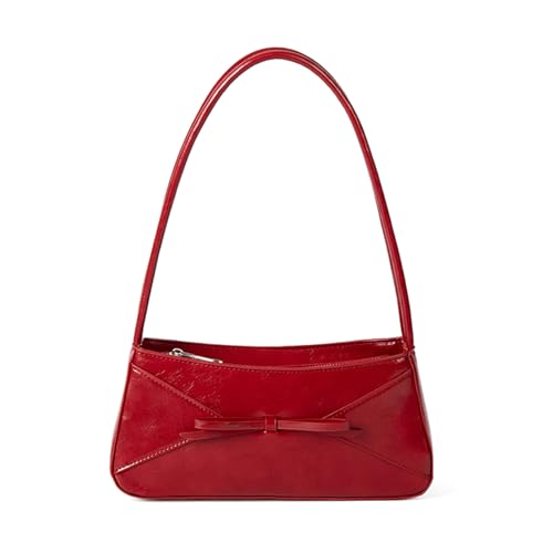 JDNH Stilvolle Abendtasche mit Schleifenverzierung und geräumigem Innenfutter, PU-Leder-Umhängetasche, Abendtasche für den täglichen Gebrauch, Clutch-Handtasche von JDNH