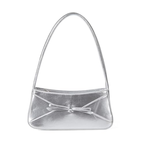 JDNH Stilvolle Abendtasche mit Schleifenverzierung und geräumigem Innenfutter, PU-Leder-Umhängetasche, Abendtasche für den täglichen Gebrauch, Clutch-Handtasche von JDNH