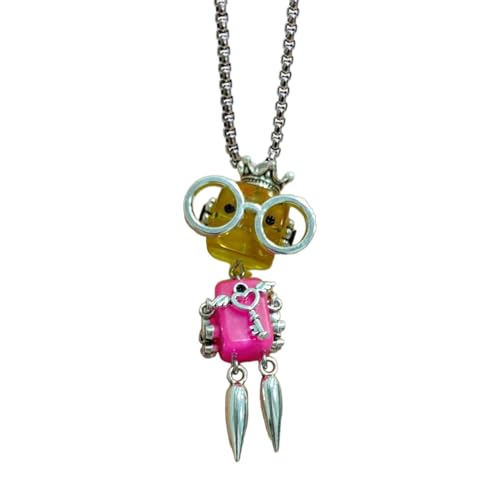 Retro-Halskette mit beweglichem Gelenk, Vintage, mechanische Schraube, Roboter-Anhänger, Halskette, Schmuck, Zubehör, modischer Schmuck für Trendsetter, Einheitsgröße, Wie beschrieben, Wie beschrieben von JDNH