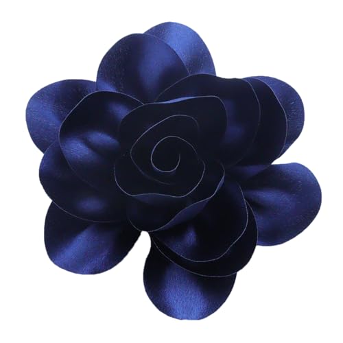 Stilvolle Ansteckblume Accessoire Modische Satin-Blumen-Brosche Pin Kragen Pin Ornament für Mode-Enthusiasten Elegant Schwarz, Einheitsgröße, Wie beschrieben von JDNH