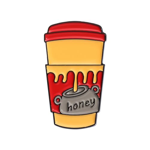 Trendige Cartoon-Cup-Brosche aus robuster Legierung, elegante Anstecknadel verleiht jedem Ensembles einen verspielten Touch mit Sternakzenten, Einheitsgröße, Wie beschrieben von JDNH