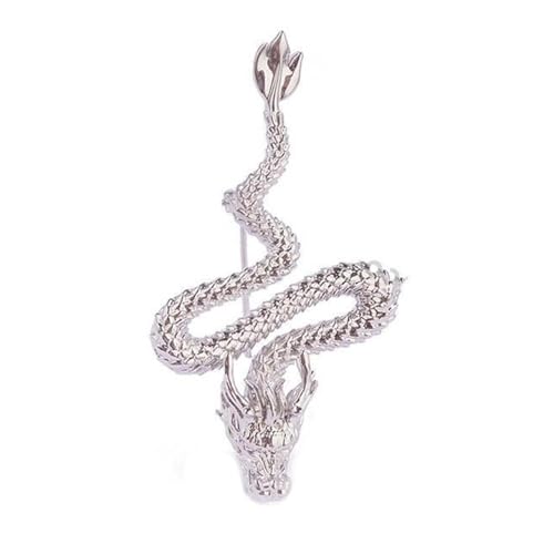 Zodiacs Brosche mit Drachen-Motiv, chinesisches Neujahrsabzeichen, Dekoration, Party-Brosche, Anstecknadel, Mantel, ethnischer Schmuck, eleganter Drachen-Ornament, Einheitsgröße, Wie beschrieben Zodiacs Brosche mit Drachen-Motiv, chinesisches Neujahrsabzeichen, Dekoration, Party-Brosche, Anstecknadel, Mantel, ethnischer Schmuck, eleganter Drachen-Ornament, Einheitsgröße, Wie beschrieben von JDNH
