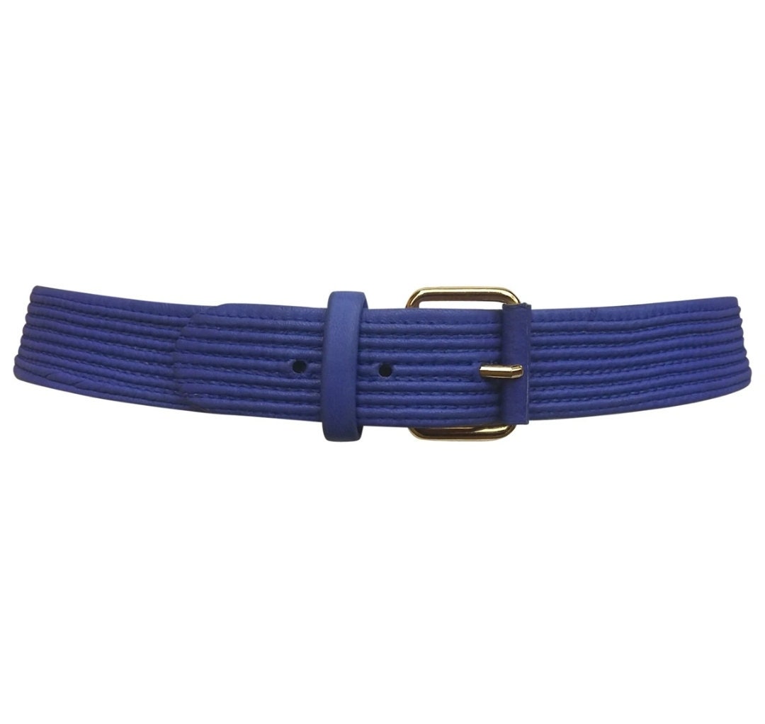 Chloe Von Karl Lagerfeld Vintage 1970Er Jahre Blauer Ledergürtel Chloe Von Karl Lagerfeld Vintage 1970Er Jahre Blauer Ledergürtel von JDParis