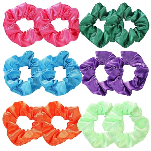 12 Stück 80er Neon-Haargummis, Großpackung für Haar, weiche Haargummis mit dicken Gummibändern, Haargummis, 80er-Jahre, Neon-Haarschmuck für Damen, Mädchen, Krawatten, Seile, Farbiger Pferdeschwanz, 12 Stück 80er Neon-Haargummis, Großpackung für Haar, weiche Haargummis mit dicken Gummibändern, Haargummis, 80er-Jahre, Neon-Haarschmuck für Damen, Mädchen, Krawatten, Seile, Farbiger Pferdeschwanz, von JDRGJTH