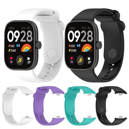 JDXFENG Silikon Uhrenarmbänder verstellbares Ersatz Sportuhrenarmband Schnellverschluss Ersatzbänder Smart Watch Armband Armband for Redmi Watch 4 for (Xiaomi) Band 8 Pro von JDXFENG