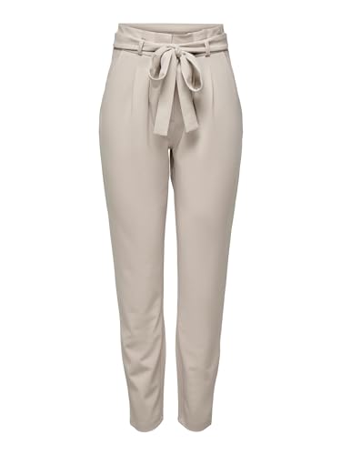 JDY Damen Elegante Stoffhose | High Waist Paperback Marlene Pants | Bindegürtel & Reißverschluss JDYTANJA, Farben:Hellgrau, Größe:XXS von JDY NOOS