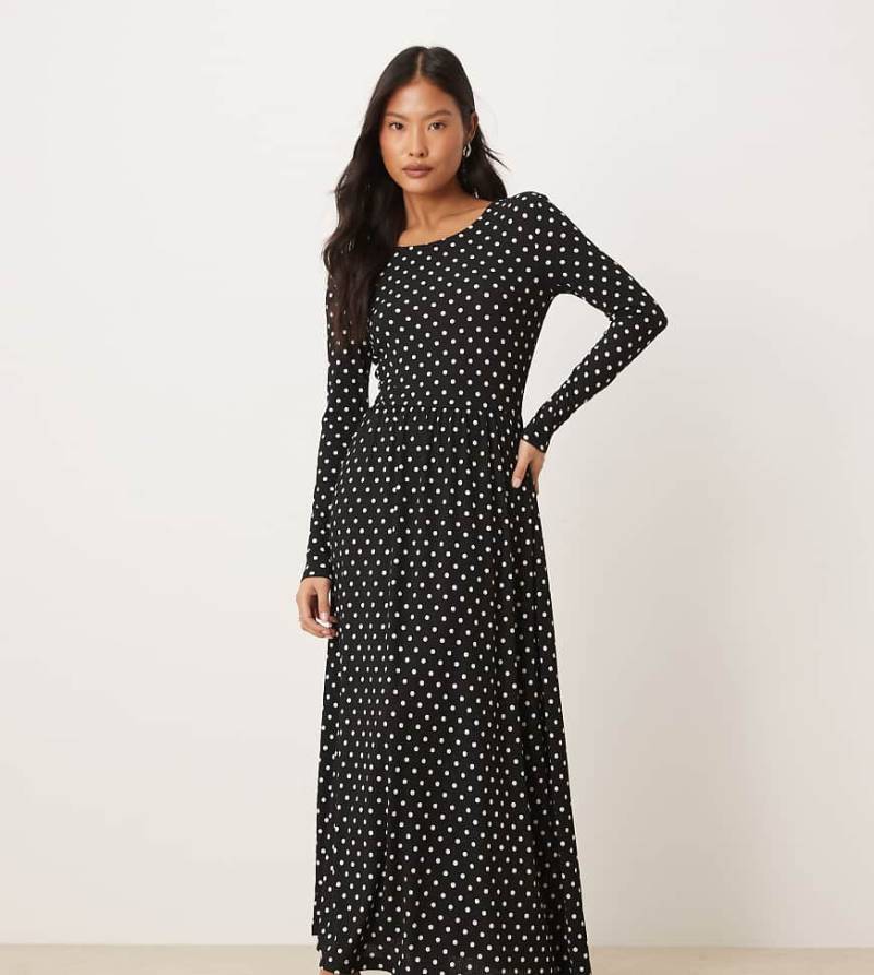 JDY Petite - Maxikleid in Schwarz mit Polka Dots von JDY Petite