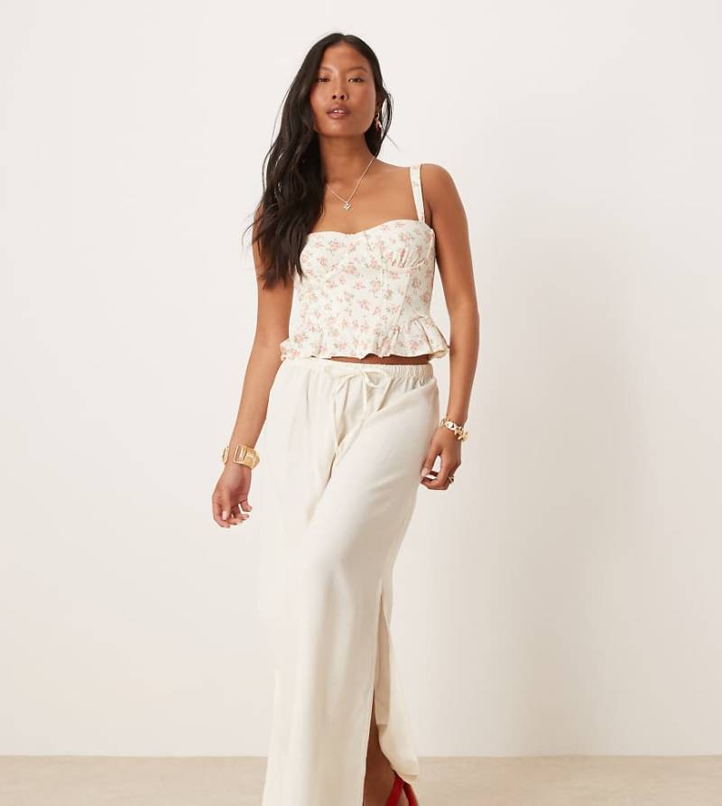 JDY Petite - Maxirock aus Leinenmix in Weiß von JDY Petite