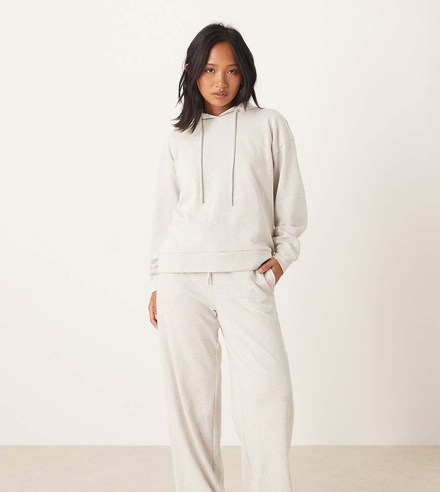 JDY Petite - Sweat-Jogginghose in Hellgrau mit weitem Bein, Kombiteil-Neutral JDY Petite - Sweat-Jogginghose in Hellgrau mit weitem Bein, Kombiteil-Neutral von JDY Petite