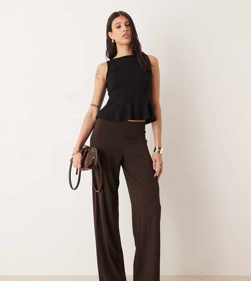 JDY Tall - Hose in Schokobraun mit weitem Bein-Brown von JDY Tall