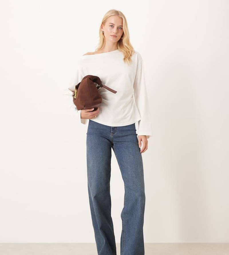 JDY Tall - Jeans in Dunkelblau mit weitem Schnitt und hohem Bund von JDY Tall