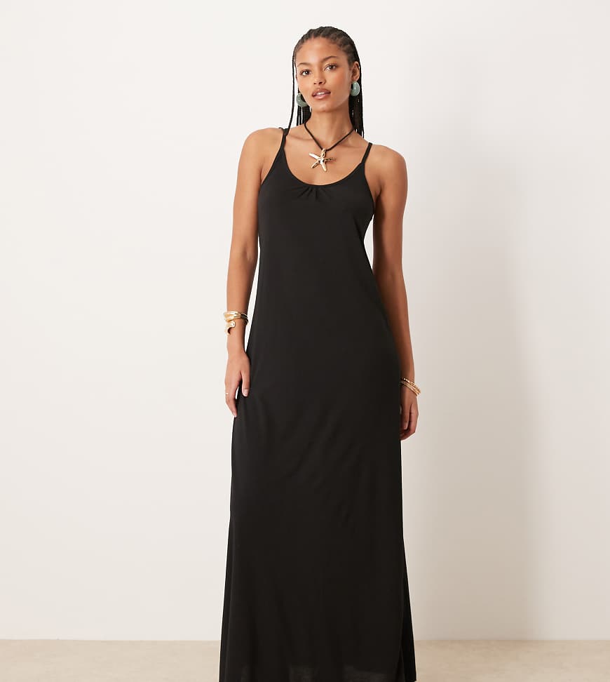 JDY Tall - Maxikleid in Schwarz mit Bindedetail am Rücken von JDY Tall