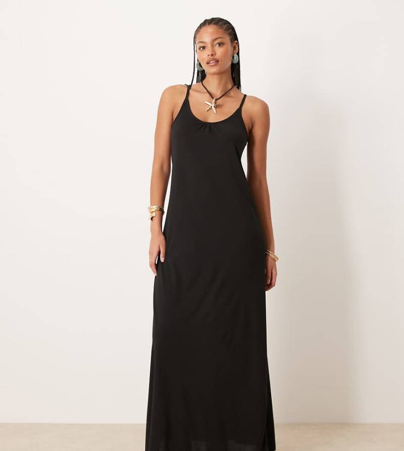 JDY Tall - Maxikleid in Schwarz mit Bindedetail am Rücken von JDY Tall