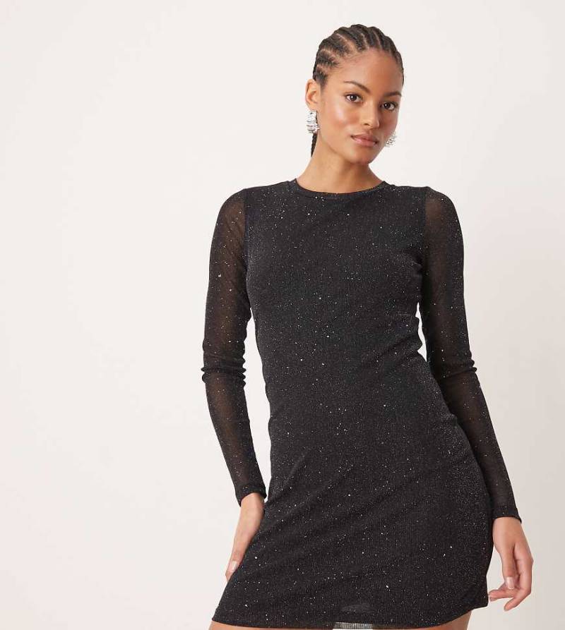 JDY Tall - Minikleid in glitzerndem Schwarz von JDY Tall