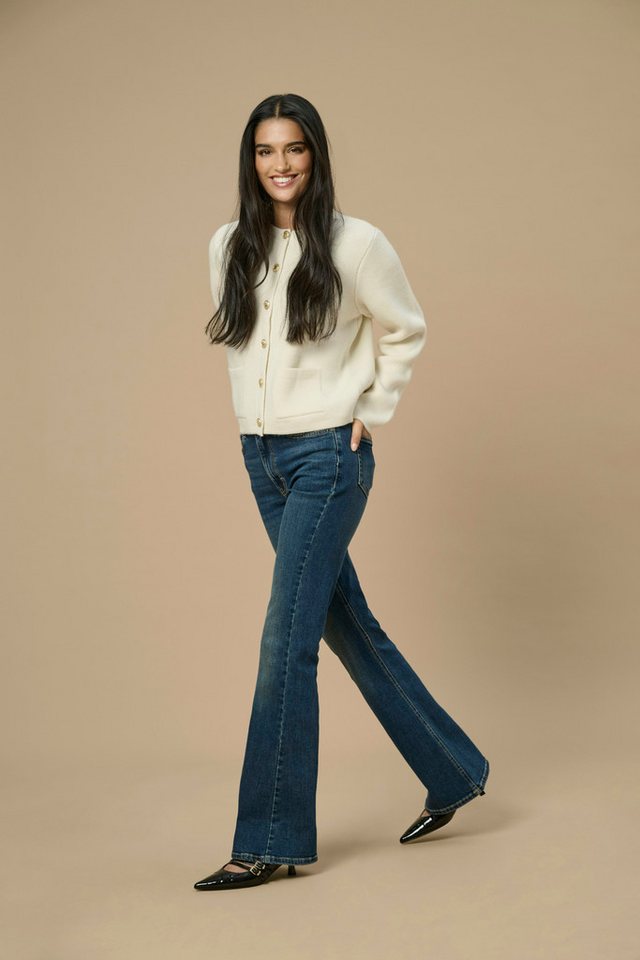 JDY 5-Pocket-Jeans JDYKATHY HW FLARED JEANS DNM NOOS mit ausgestelltem Bein im Flared Look von JDY
