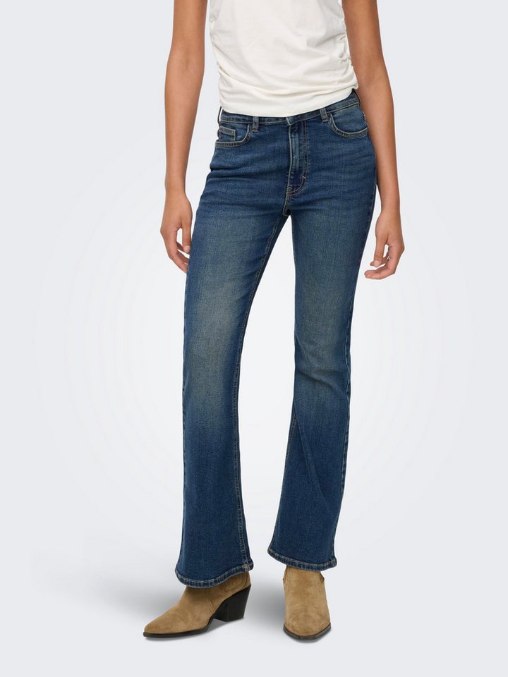JDY 5-Pocket-Jeans JDYKATHY HW FLARED JEANS DNM NOOS mit ausgestelltem Bein im Flared Look von JDY